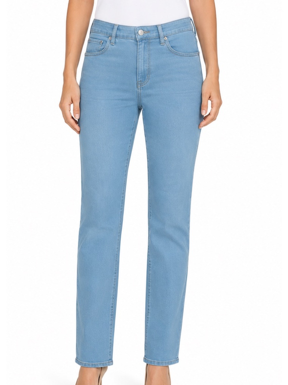 NWT NYDJ Marilyn Straight 33” Saltwater Blue $119 Luxury Touch Denim Size 14